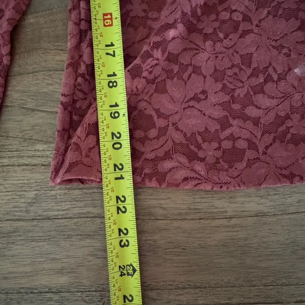 Anthropologie Puff-Sleeve Sheer Lace Top - Size XXS